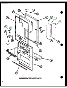 Refrigerator Door Parts (Trg18j / P7739017w) parts for Amana Top-Mount Refrigerator TRG20J-P7739018W from AppliancePartsPros.com