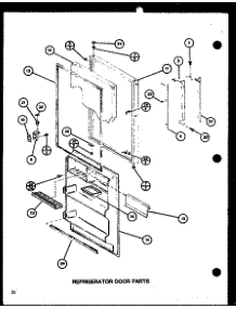 Refrigerator Door Parts (Trg20j / P7739018w) parts for Amana Top-Mount Refrigerator TRG20J-P7739018W from AppliancePartsPros.com