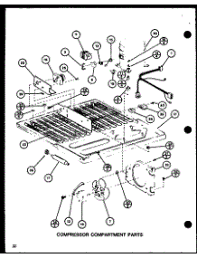 Compressor Compartment Parts (Tmi20sph / P7711030w) (Trg20sph / P7711038w) (Trg20sph / P7711039w) (Tmi20h / P7711031w) parts for Amana Top-Mount Refrigerator TRG20SPH-P7711038W from AppliancePartsPros.com