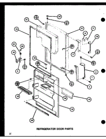 Refrigerator Door Parts (Tmi20sph / P7711030w) (Tmi20sph / P7711031w) (Trg20sph / P7711038w) (Trg20sph / P7711039w) parts for Amana Top-Mount Refrigerator TRG20SPH-P7711039W from AppliancePartsPros.com
