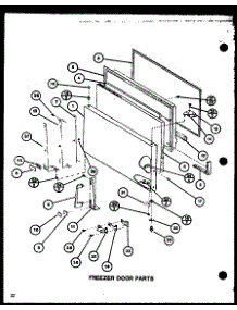 Freezer Door Paris (Tm18j / P7739003w) (Tr18j / P7739004w) (Tc18j / P7739005w) parts for Amana Top-Mount Refrigerator TRG22J-P7739014W from AppliancePartsPros.com