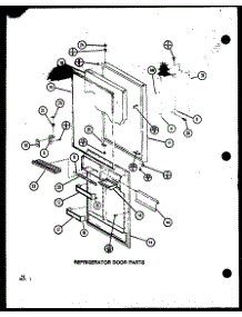 Refrigerator Door Parts (Trgi22j / P7791107w) parts for Amana Top-Mount Refrigerator TRGI20J-P7791106W from AppliancePartsPros.com
