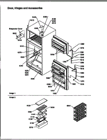 Doors,  Hinges And Accessories (Tri18tl / 1303202Wl) parts for Amana Top-Mount Refrigerator TRI18TL-1303202WL from AppliancePartsPros.com