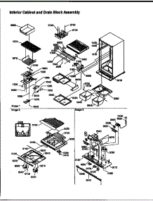Interior Cabinet And Drain Block Assembly (Tri18tl / 1303202Wl) parts for Amana Top-Mount Refrigerator TRI18TL-1303202WL from AppliancePartsPros.com
