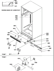 Ladders, Lower Cabinet And Rollers parts for Amana Top-Mount Refrigerator TRI21S4E-P1303302WE from AppliancePartsPros.com
