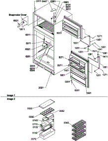 Door, Hinges And Accessories parts for Amana Top-Mount Refrigerator TRI21S4W-P1303302WW from AppliancePartsPros.com