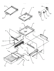 Cabinet Shelving parts for Amana Top-Mount Refrigerator TRI22S4E-P1196301WE from AppliancePartsPros.com