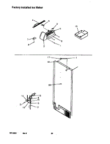 Factory Installed Ice Maker parts for Amana Top-Mount Refrigerator TRI22S4W-P1196302WW from AppliancePartsPros.com