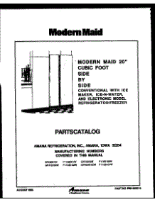 Parts Not Illustrated parts for Modern Maid Side-By-Side Refrigerator TRONICMODELREFRIGERATO from AppliancePartsPros.com