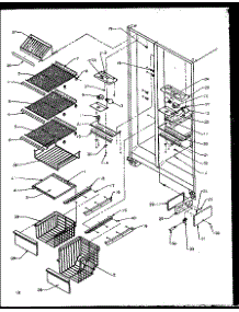 Freezer Shelving And Refrigerator Light parts for Modern Maid Side-By-Side Refrigerator TRONICMODELREFRIGERATO from AppliancePartsPros.com