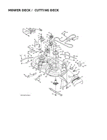 Mower Deck / Cutting Deck parts for Husqvarna Front-Engine Lawn Tractor TS142K-960430333 from AppliancePartsPros.com