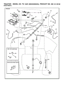 Electrical Parts parts for Husqvarna Front-Engine Lawn Tractor TS142X-96043030200 from AppliancePartsPros.com