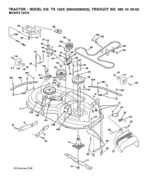 Mower Deck Assembly Parts parts for Husqvarna Front-Engine Lawn Tractor TS142X-96043030200 from AppliancePartsPros.com