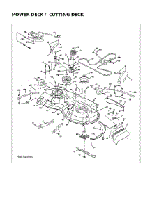Mower Deck / Cutting Deck parts for Husqvarna Front-Engine Lawn Tractor TS146XKD-96043032900 from AppliancePartsPros.com