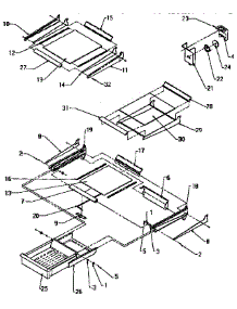 Cabinet Shelving parts for Amana Top-Mount Refrigerator TS18R2-P1158411W from AppliancePartsPros.com
