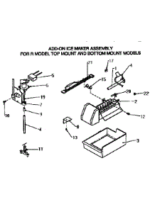 Icemaker Add On parts for Amana Top-Mount Refrigerator TS18R2-P1158411W from AppliancePartsPros.com