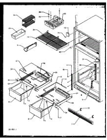 Cabinet Shelving (Tx19r2e / P1158506we) (Tx19r2l / P1158506wl) (Tx19r2w / P1158506ww) parts for Amana Top-Mount Refrigerator TS18R2L-P1158411WL from AppliancePartsPros.com