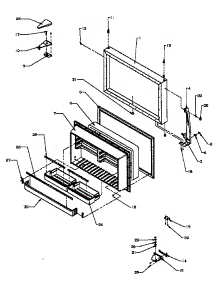 Freezer Door (Tx22r3e / P1181602we) (Tx22r3l / P1181602wl) (Tx22r3w / P1181602ww) (Txi22r3e / P1182004we) (Txi22r3l / P1182004wl) parts for Amana Top-Mount Refrigerator TS18R2W-P1181803WW from AppliancePartsPros.com