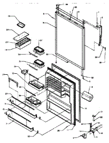 Refrigerator Door parts for Amana Top-Mount Refrigerator TS18RB-P1158407W from AppliancePartsPros.com