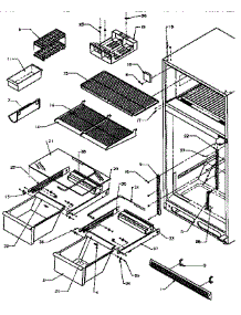 Cabinet Shelving parts for Amana Top-Mount Refrigerator TS18RB-P1158407W from AppliancePartsPros.com