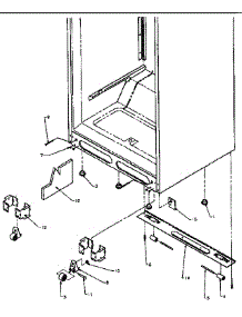 Cabinet Bottom parts for Amana Top-Mount Refrigerator TS18RB-P1158407W from AppliancePartsPros.com