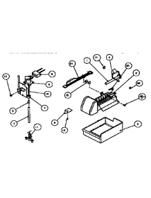 Add-On Ice Maker Assembly parts for Amana Top-Mount Refrigerator TS18RB-P1158407W from AppliancePartsPros.com
