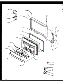Freezer Door parts for Amana Top-Mount Refrigerator TS18RBG-P1158407WG from AppliancePartsPros.com