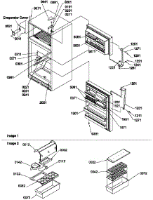 Door, Hinges And Accessories parts for Amana Top-Mount Refrigerator TS19TW-P1306301WW from AppliancePartsPros.com
