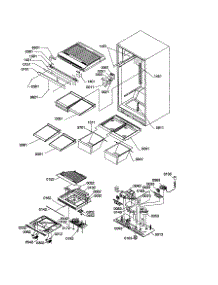 Interior Cabinet / Drain Block parts for Amana Top-Mount Refrigerator TS19VW-P1306302WW from AppliancePartsPros.com