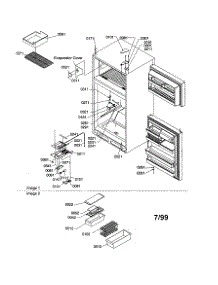 Door / Hinges / Accessories parts for Amana Top-Mount Refrigerator TS22VL-P1306502WL from AppliancePartsPros.com