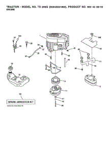 Engine parts for Husqvarna Front-Engine Lawn Tractor TS248G-96043031000 from AppliancePartsPros.com