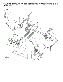 Mower Lift parts for Husqvarna Front-Engine Lawn Tractor TS248G-96043031000 from AppliancePartsPros.com