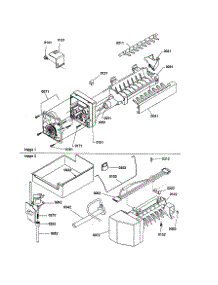 Ice Maker Assembly / Parts parts for Amana Top-Mount Refrigerator TS25TE-P1308001WE from AppliancePartsPros.com