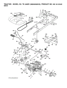 Drive parts for Husqvarna Front-Engine Lawn Tractor TS348XD-96043032000 from AppliancePartsPros.com