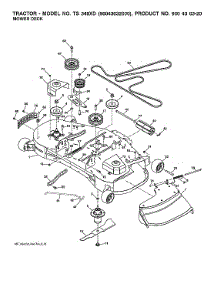 Mower Deck parts for Husqvarna Front-Engine Lawn Tractor TS348XD-96043032000 from AppliancePartsPros.com