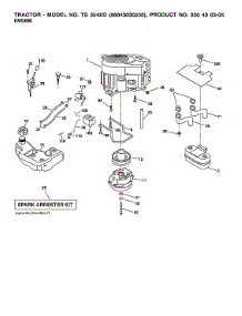 Engine parts for Husqvarna Front-Engine Lawn Tractor TS354XD-96043030500 from AppliancePartsPros.com