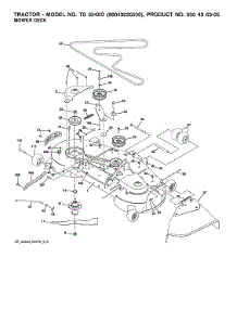 Mower Deck parts for Husqvarna Front-Engine Lawn Tractor TS354XD-96043030500 from AppliancePartsPros.com