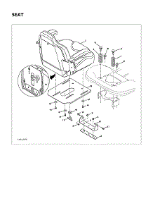 Seat parts for Husqvarna Front-Engine Lawn Tractor TS354XD-96043032100 from AppliancePartsPros.com