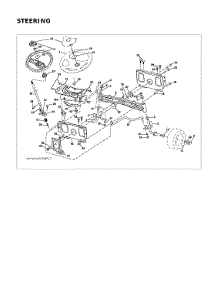 Steering parts for Husqvarna Front-Engine Lawn Tractor TS354XD-96043032100 from AppliancePartsPros.com