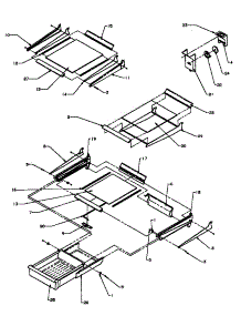 Cabinet Shelving parts for Amana Top-Mount Refrigerator TSI18A3L-P1182106WL from AppliancePartsPros.com