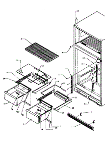 Cabinet Shelving parts for Amana Top-Mount Refrigerator TSI18A3L-P1182107WL from AppliancePartsPros.com