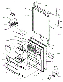 Refrigerator Door parts for Amana Top-Mount Refrigerator TSI18A3W-P1182107WW from AppliancePartsPros.com