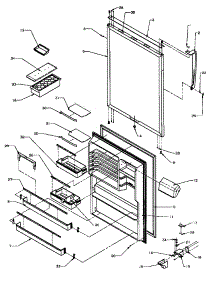 Refrigerator Door parts for Amana Top-Mount Refrigerator TSI18A5-P1188201W from AppliancePartsPros.com