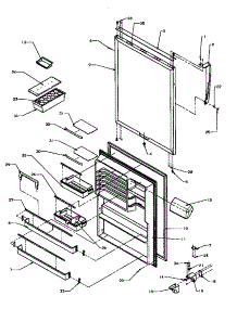 Refrigerator Door parts for Amana Top-Mount Refrigerator TSI18A5W-P1188201WW from AppliancePartsPros.com