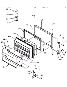 Freezer Door parts for Amana Top-Mount Refrigerator TSI18R2-P1182102W from AppliancePartsPros.com