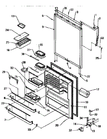 Refrigerator Door parts for Amana Top-Mount Refrigerator TSI18R2-P1182102W from AppliancePartsPros.com
