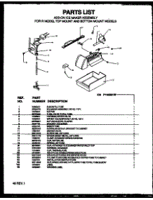 Add-On Ice Maker parts for Amana Top-Mount Refrigerator TSI18R2W-P1182102WW from AppliancePartsPros.com