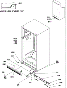 Ladders, Lower Cabinet And Rollers parts for Amana Top-Mount Refrigerator TSI22VE-P1306602WE from AppliancePartsPros.com