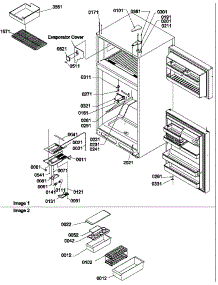 Door, Hinges And Accessories parts for Amana Top-Mount Refrigerator TSI22VL-P1306602WL from AppliancePartsPros.com