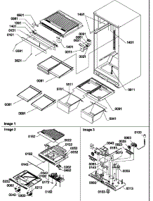 Interior Cabinet And Drain Assembly parts for Amana Top-Mount Refrigerator TSI22VW-P1306602WW from AppliancePartsPros.com